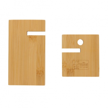 Logo trade promotional item photo of: Bamboo phone stand in kraft box