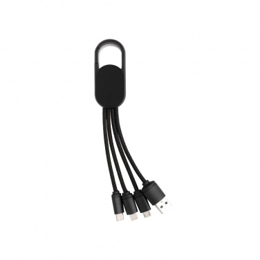 Logo trade promotional giveaway photo of: 4-in-1 cable with carabiner clip