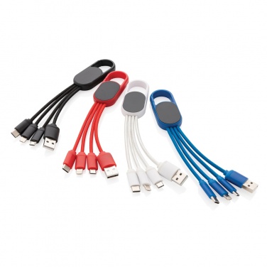Logotrade promotional giveaway picture of: 4-in-1 cable with carabiner clip