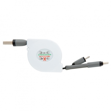 Logotrade promotional merchandise photo of: 3-in-1 retractable cable