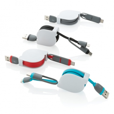 Logo trade business gift photo of: 3-in-1 retractable cable