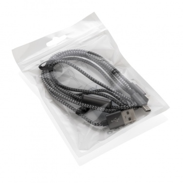 Logo trade promotional item photo of: 3-in-1 braided cable