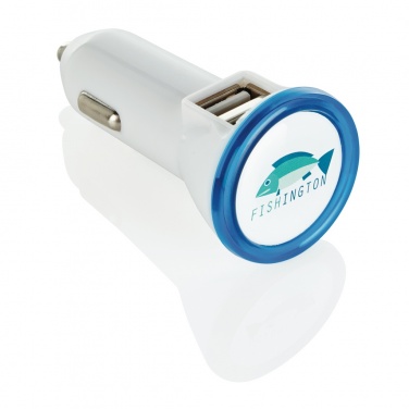 Logo trade promotional gifts picture of: Powerful dual port car charger