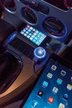 Logo trade promotional gifts image of: Powerful dual port car charger