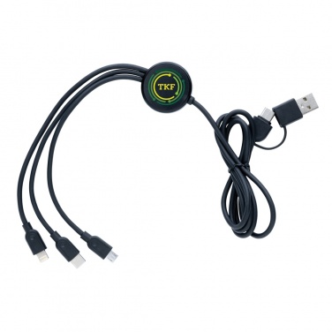 Logo trade promotional gift photo of: RCS recycled TPE and recycled plastic 6-in-1 cable