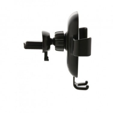 Logotrade promotional item image of: RCS recycled plastic 10W wireless charging car holder