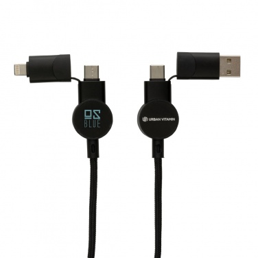 Logotrade promotional product image of: Oakland RCS recycled plastic 6-in-1 fast charging 45W cable