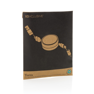 Logo trade advertising product photo of: Terra RCS recycled aluminium retractable 6 in 1 cable