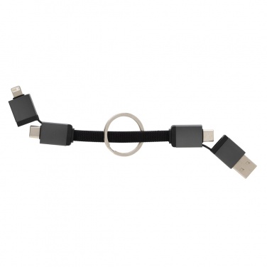 Logo trade promotional merchandise photo of: Terra recycled aluminum 4 in 1 60W fast charging cable