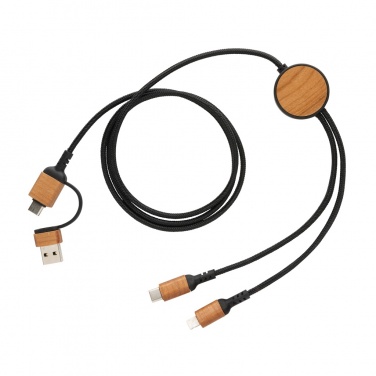 Logo trade promotional merchandise picture of: Ohio RCS certified recycled plastic 6-in-1 cable