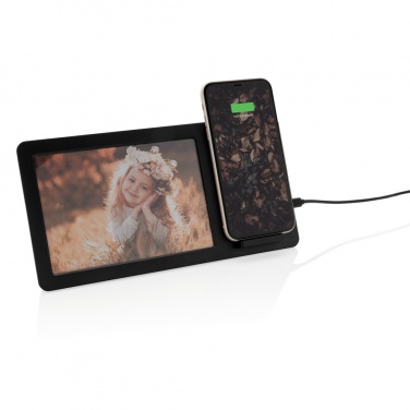 Logo trade corporate gift photo of: 5W Wireless charger and photo frame