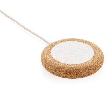 Logo trade corporate gift photo of: Cork and Wheat 5W wireless charger