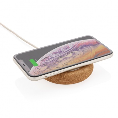 Logo trade promotional items picture of: Cork and Wheat 5W wireless charger