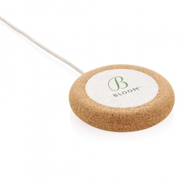 Logotrade advertising product image of: Cork and Wheat 5W wireless charger