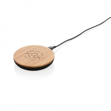 Logo trade promotional giveaway photo of: Bamboo X 5W wireless charger