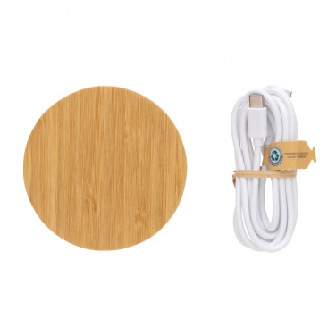Logotrade promotional giveaway picture of: Bamboo 15W wireless charger