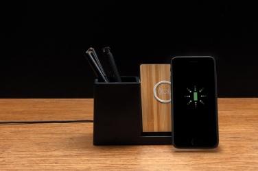 Logo trade promotional product photo of: Ontario RCS recycled plastic 10W wireless charger