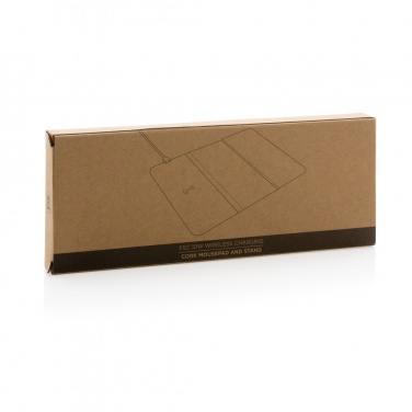 Logotrade advertising product image of: 10W wireless charging cork mousepad and stand