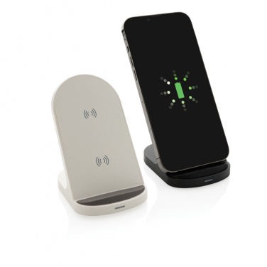 Logotrade advertising product picture of: RCS recycled plastic double coil wireless stand 15W