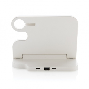 Logotrade promotional gift image of: Joltz RCS recycled plastic dual 15W charger with iWatch slot