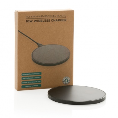 Logotrade advertising product image of: RCS standard recycled plastic 10W wireless charger