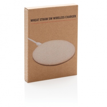 Logo trade advertising products image of: 5W Wheat straw wireless charger