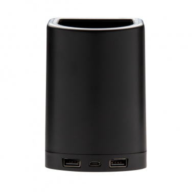 Logo trade promotional gifts image of: Light up logo 5W wireless charging pen holder