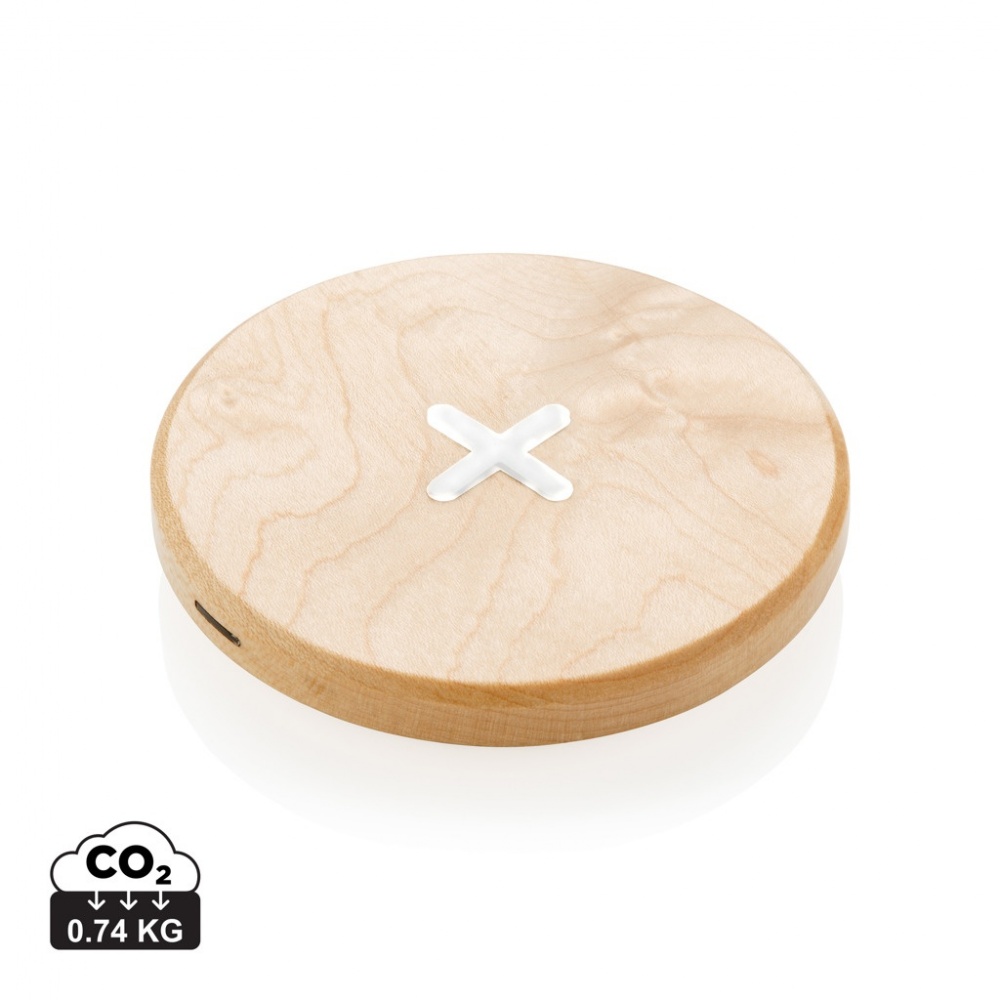 Logo trade promotional item photo of: 5W wood wireless charger