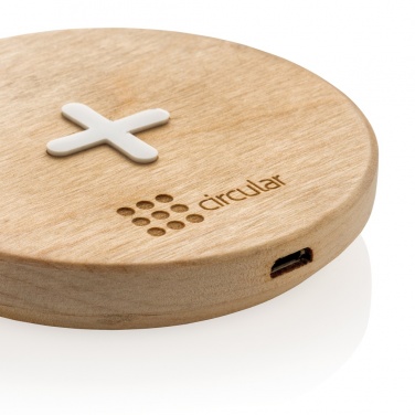 Logo trade promotional giveaways image of: 5W wood wireless charger