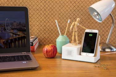 Logotrade corporate gift image of: Ontario 5W wireless charger with speaker