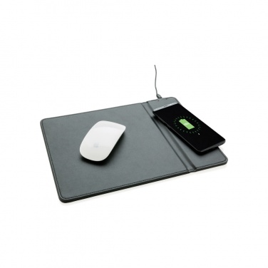 Logo trade promotional merchandise picture of: Mousepad with 5W wireless charging
