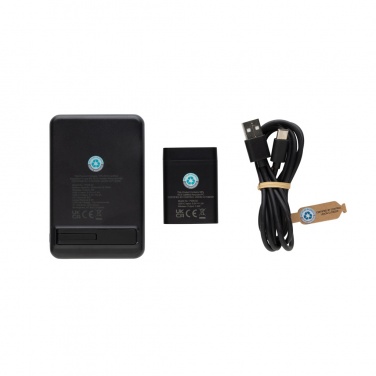 Logotrade advertising product picture of: Powerbase RCS recycled plastic 3 in 1 charger with powerbank