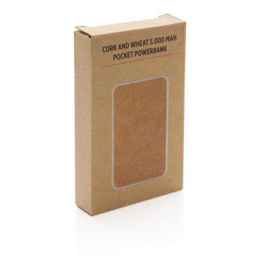 Logo trade promotional products picture of: Cork and Wheat 5.000 mAh pocket powerbank