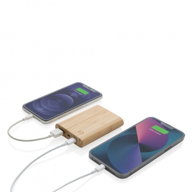 Logo trade advertising product photo of: Bamboo 5.000 mAh powerbank