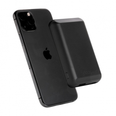 Logo trade promotional merchandise image of: Magnetic 5.000 mAh 5W wireless powerbank