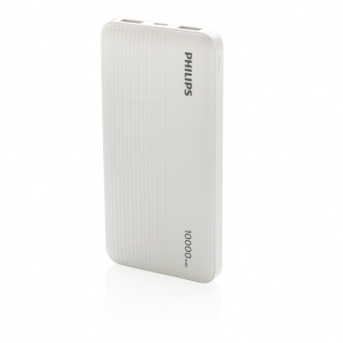 Logo trade promotional products image of: Philips 10.000 mAh slim powerbank