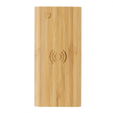 Logotrade promotional giveaway image of: Bamboo 8.000 mAh 5W wireless powerbank