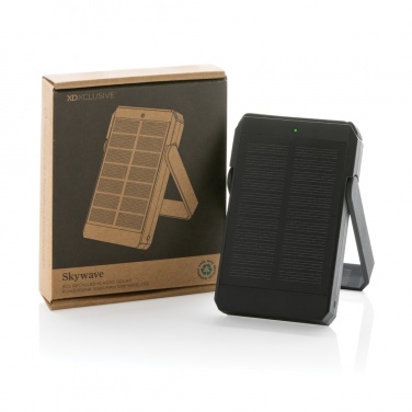Logotrade corporate gift picture of: Skywave RCS rplastic solar powerbank 5000 mAh 10W wireless