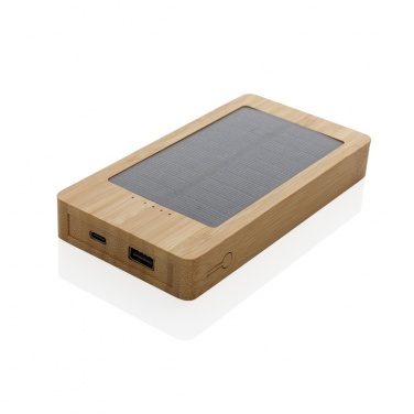 Logotrade advertising product picture of: Sunwick 10.000 mAh Bamboo solar powerbank