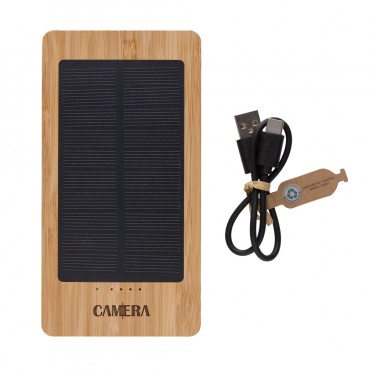 Logotrade corporate gifts photo of: Sunwick 10.000 mAh Bamboo solar powerbank