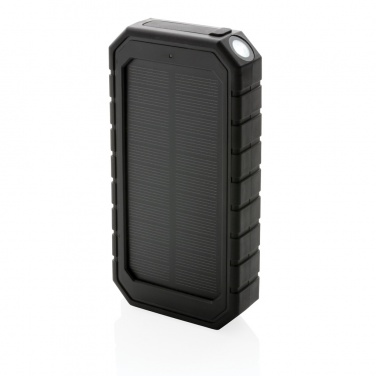 Logo trade promotional giveaway photo of: RCS recycled plastic Solar powerbank with 10W Wireless