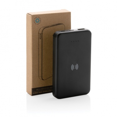 Logotrade promotional merchandise picture of: RCS recycled plastic 5.000 mAh 5W wireless powerbank