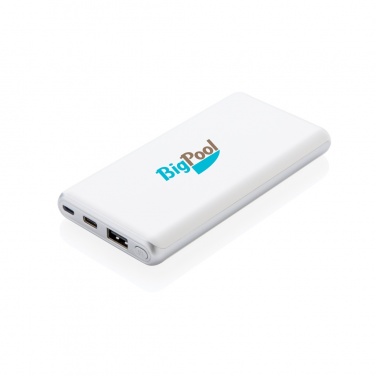 Logo trade promotional gift photo of: Ultra fast 10.000 mAh powerbank with PD