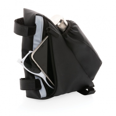 Logo trade promotional giveaway photo of: PU high visibility bike frame bag with bottle holder
