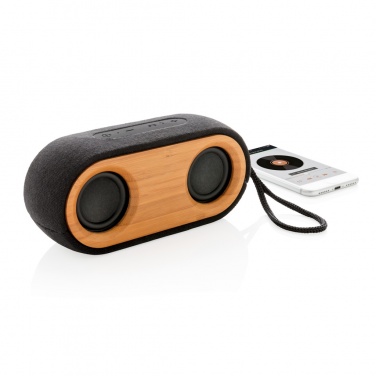 Logo trade promotional products picture of: Bamboo X double speaker
