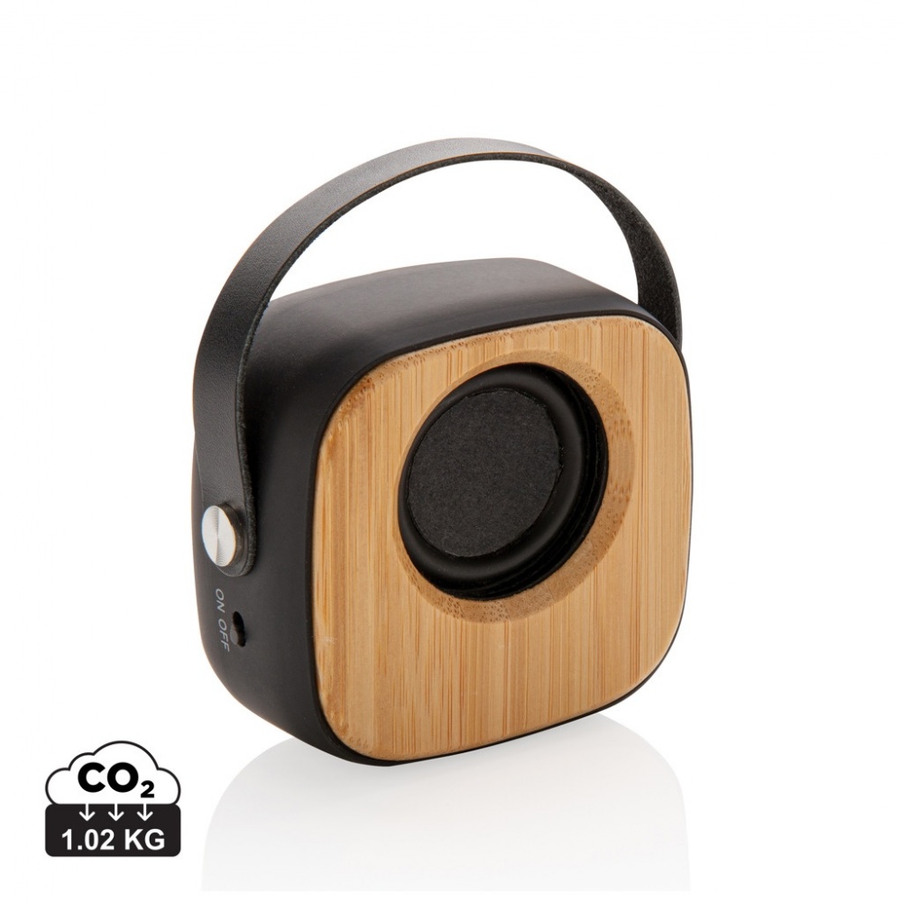 Logotrade corporate gift image of: Bamboo 3W Wireless Fashion Speaker