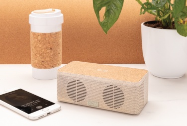 Logo trade advertising product photo of: Wheatstraw wireless charging speaker