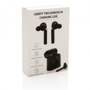 Logotrade business gift image of: Liberty wireless earbuds in charging case