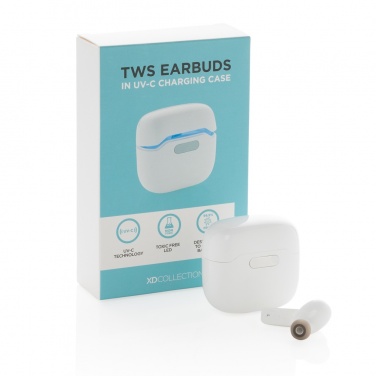 Logo trade promotional giveaways picture of: TWS earbuds in UV-C sterilising charging case