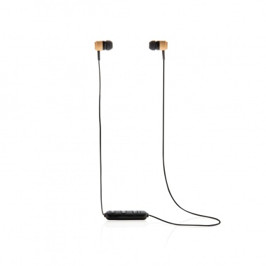 Logotrade promotional item image of: Bamboo wireless earbuds